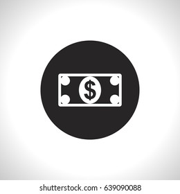 Cash paper money vector flat icon