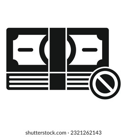 Cash pay icon simple vector. Card error. Money debit