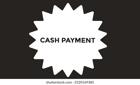 Pago en efectivo Botón Web Anuncio Plantillas. Ilustración vectorial 