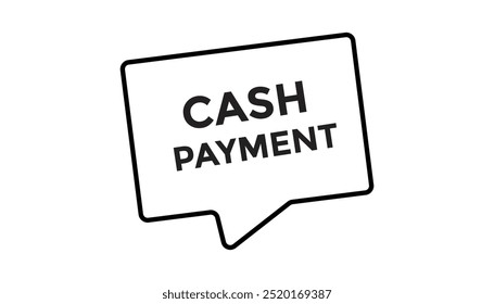 Cash payment button web banner templates. Vector Illustration 