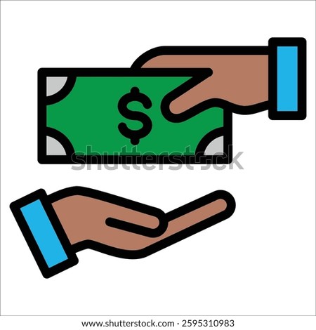 Cash Payment Icon Element For Design