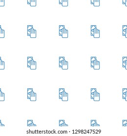 cash payment icon pattern seamless white background. Editable outline cash payment icon. cash payment icon pattern for web and mobile.