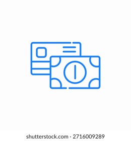 Vector de signo de icono de pago en efectivo