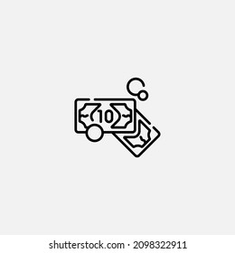 Cash payment icon sign vector,Symbol, logo illustration for web and mobile