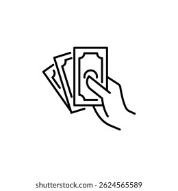 Cash payment icon. Simple cash payment icon for social media, app and web design. Vector illustration.