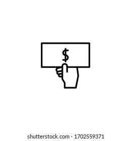 cash payment icon vector illustration