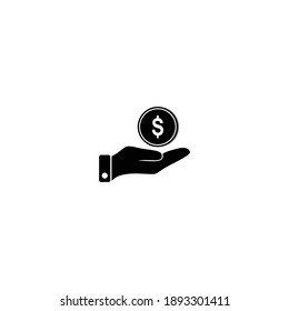 símbolo del vector del icono de pago en efectivo