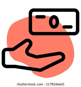 Cash payment method at restaurant expenses layout