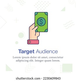 Cash Payment, money vector icon illustration
