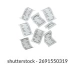 Cash payment receipt icon 3d render concept of Paper bill receipt icon vector illustration