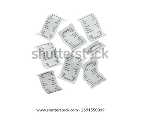 Cash payment receipt icon 3d render concept of Paper bill receipt icon vector illustration