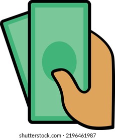cash payment vector concept on white background. isolated illustration icon