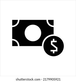 Diseño de símbolo de icono del vector de pago en efectivo