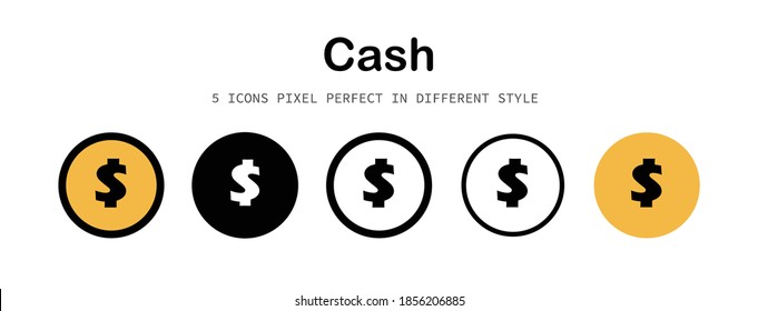 Cash pixel-perfect icon for design work such as website, application, infographic, book, magazine, presentation, poster, screen printing.