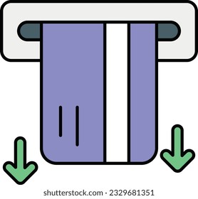 A cash point flat outline icon design