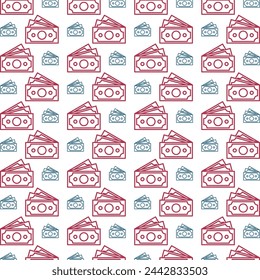 Cash powerful trendy multicolor repeating pattern vector illustration design