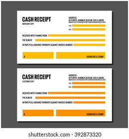 CASH RECEIPT Design Template