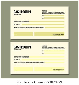 CASH RECEIPT Design Template