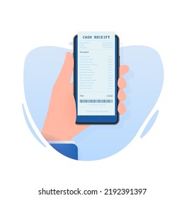 Icono de recibo de efectivo en la página web. Signo de factura. Ilustración del vector