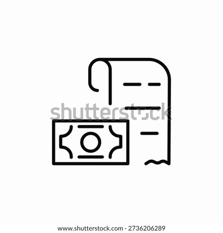 cash receipt icon sign vector