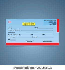 Cash Receipt Payment Template Design Stock Vector (Royalty Free ...