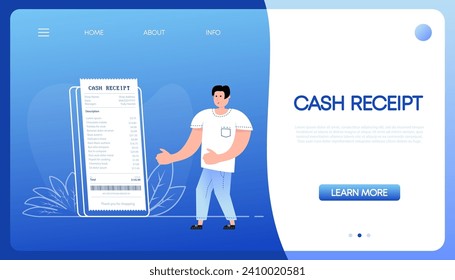 Cash receipt people for financial report design. Finance isometric