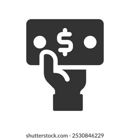 Cash received icon, Vector Graphics