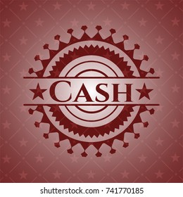 Cash red emblem. Retro