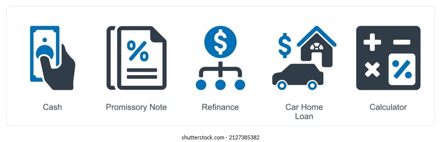 Cash And Refinance Icon Concept