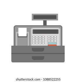 cash register for business concept. vector illustration