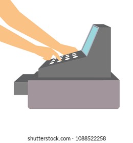 cash register for business concept. vector illustration