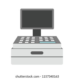 cash register for business concept. vector illustration