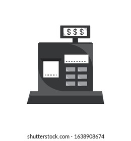 cash register commerce money business finance vector illustration