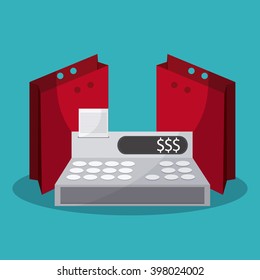 cash register design, Vector illustration