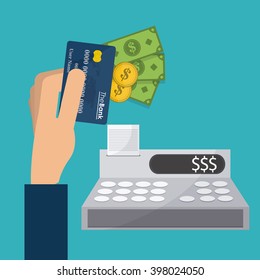cash register design, Vector illustration
