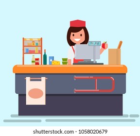 Cash register desk
