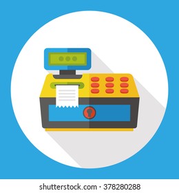 Cash register flat icon
