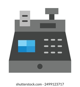 Cash Register Flat Icon Design For Personal nad Commercial Use