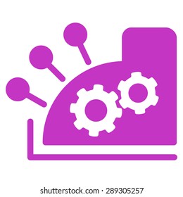 Cash register icon from Business Bicolor Set. Vector style: flat symbol, violet color, rounded angles, white background.