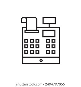 cash register icon design. payment service machine sign and symbol.