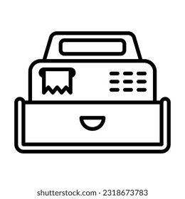 Cash Register Icon Design Vector template Illustration
