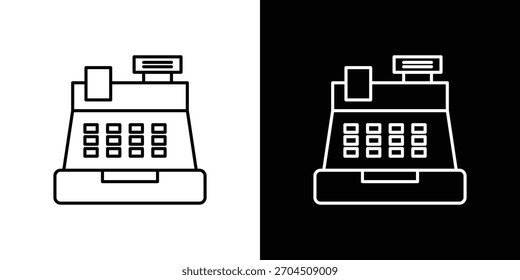 Icono de la caja registradora editable trazo de Vector para Diseños web