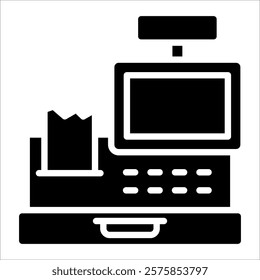 Cash Register Icon Element For Design