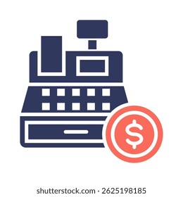 Elemento de icono de caja registradora para diseño