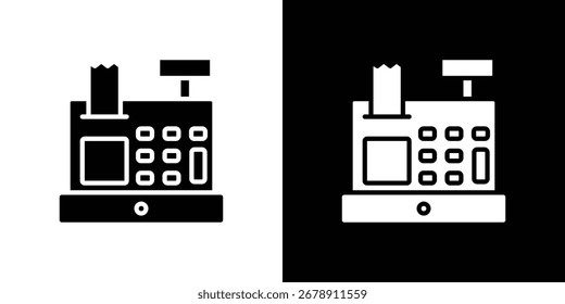 Diseño plano del icono de la caja registradora. Eps 10