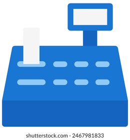 cash register icon with flat style