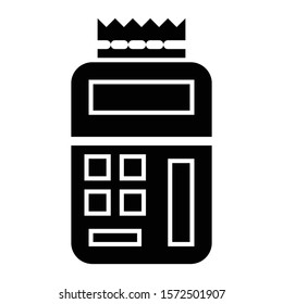cash register icon glyph vector design