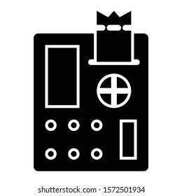cash register icon glyph vector design
