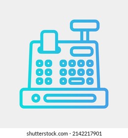 Cash register icon in gradient style about black friday, use for website mobile app presentation