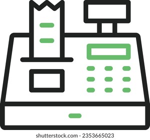 Cash Register Icon image. Suitable for mobile application.